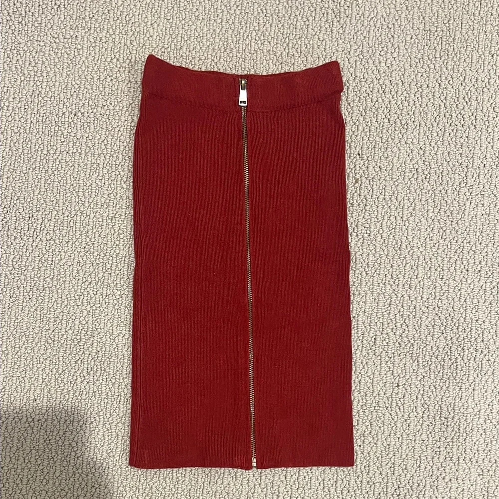 Forever 21 Red Pencil Skirt with Zipper - Picture 1 of 4